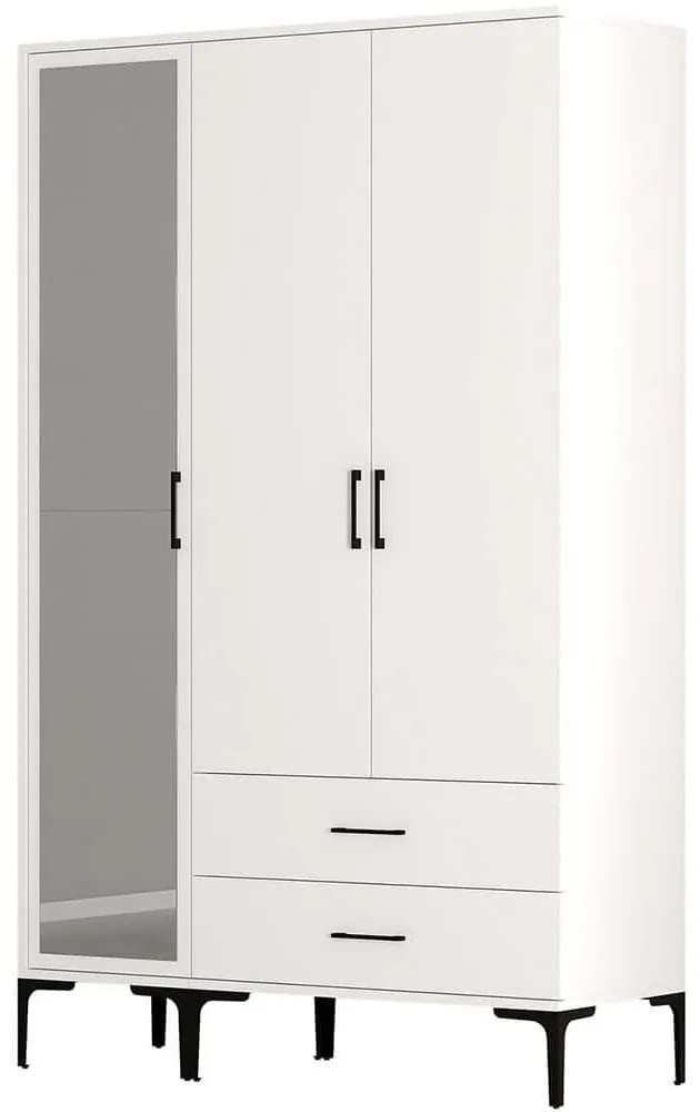 Ντουλάπα Τρίφυλλη Kumsal 845HCT5458 120x47,5x201,4cm White Τρίφυλλη