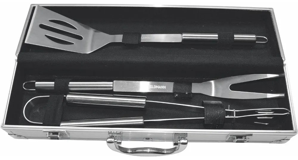 Σετ Εργαλείων Grill Fieldmann FZG 9014 3 Τεμ. σε Αλουμινένια Θήκη Μεταφοράς