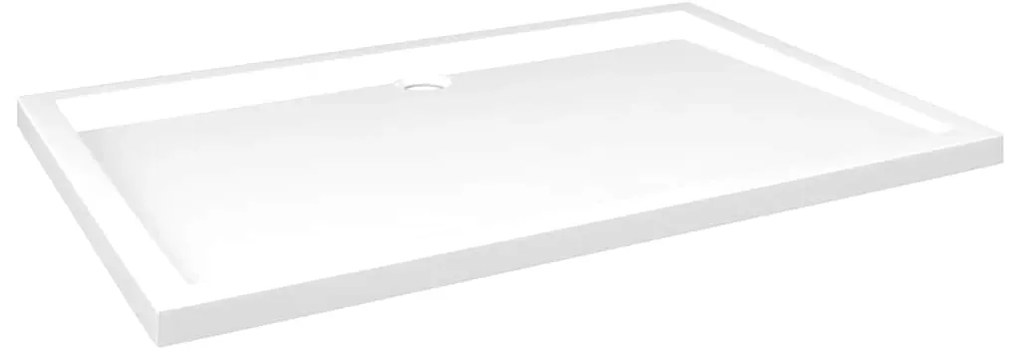 vidaXL Βάση Ντουζιέρας Ορθογώνια Λευκή 80 x 120 εκ. από ABS