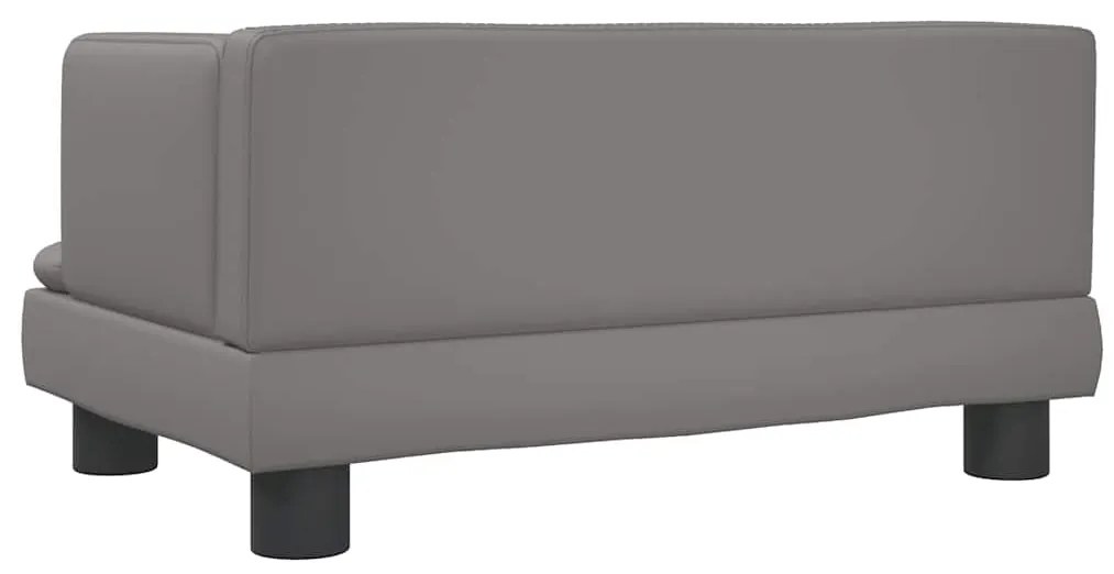 vidaXL Καναπές Παιδικός Γκρι 60 x 40 x 30 εκ. από Συνθετικό Δέρμα