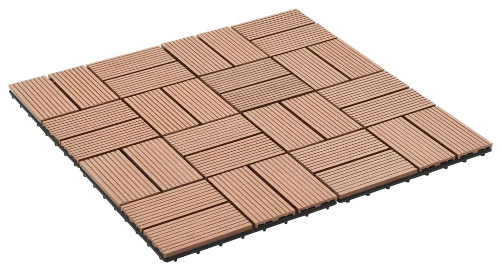 vidaXL Πλακάκια Deck 22 τεμ. Καφέ 30 x 30 εκ. 2 μ² από WPC