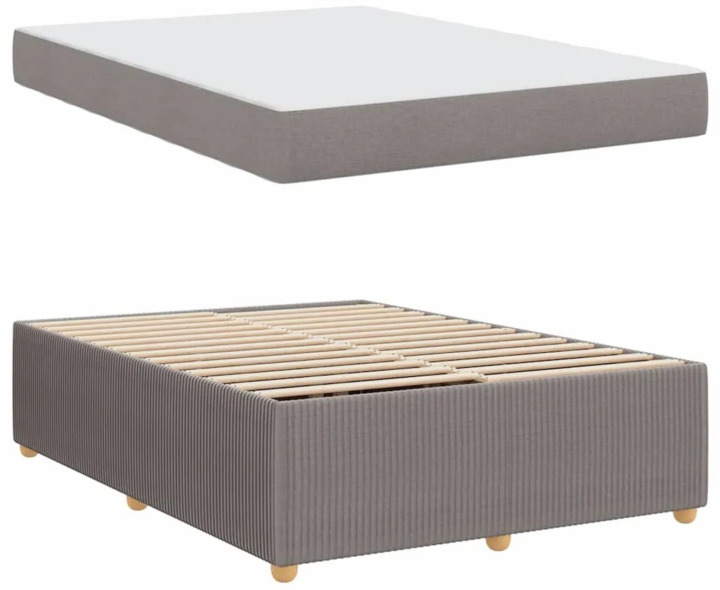 vidaXL Σκελετός Κρεβατιού Άλλο Taupe 140 x 200 cm ύφασμα