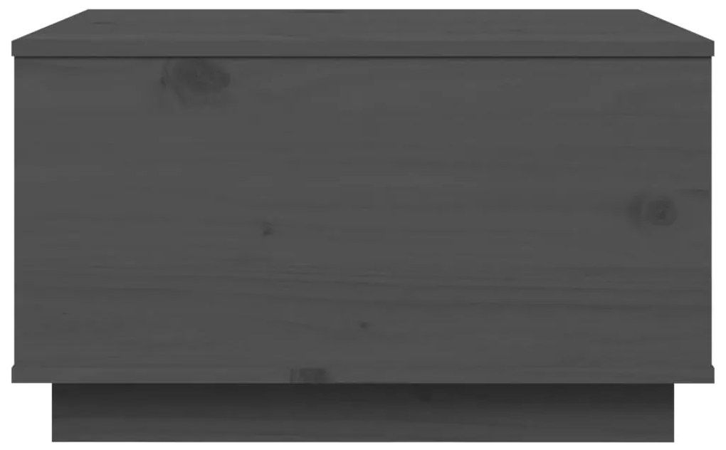 vidaXL Τραπεζάκι Σαλονιού Γκρι 60x50x35 εκ. από Μασίφ Ξύλο Πεύκου