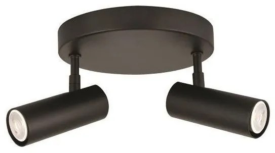 Σποτ Φωτιστικό Οροφής Ατσάλι H11,5 Φ18 Eurolamp-145-25003-Μαύρο 145-25003