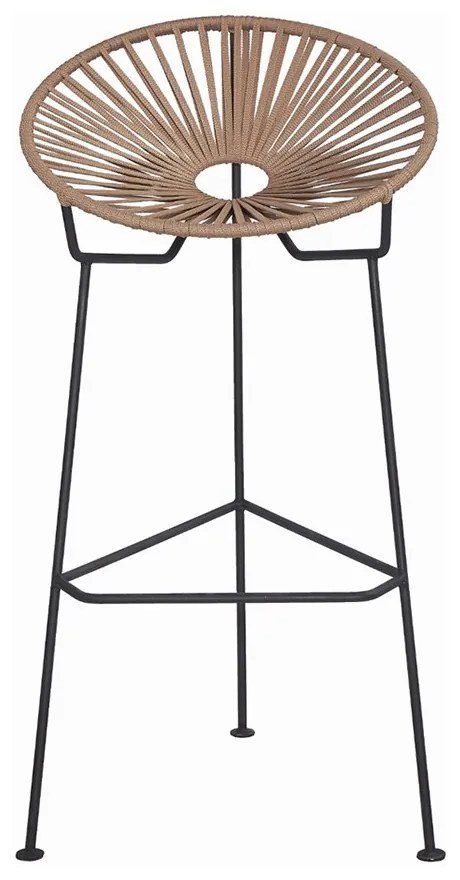 Σκαμπό Μπαρ Acapulco/S 02-00-0510 51x51x97cm Black-Beige
