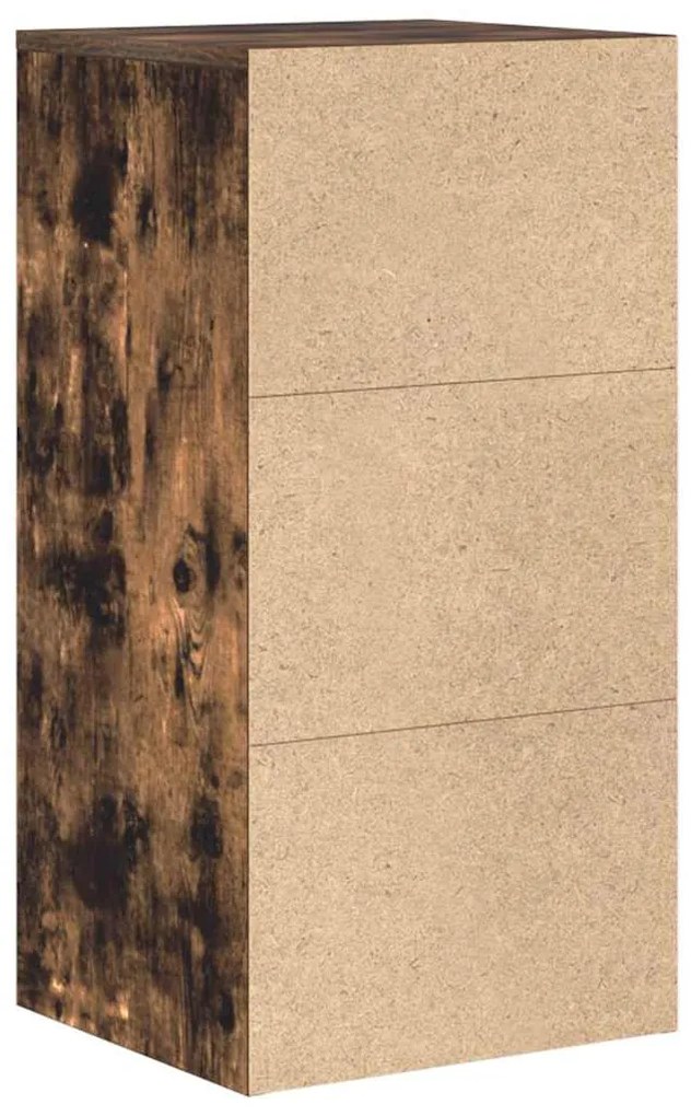 vidaXL Πλαϊνό γραφείο με συρτάρι Καπνιστό Δρύς 38 x 34 x 75 εκ