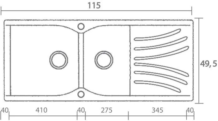 Νεροχύτης Sanitec 323-Granite Celtic Stone