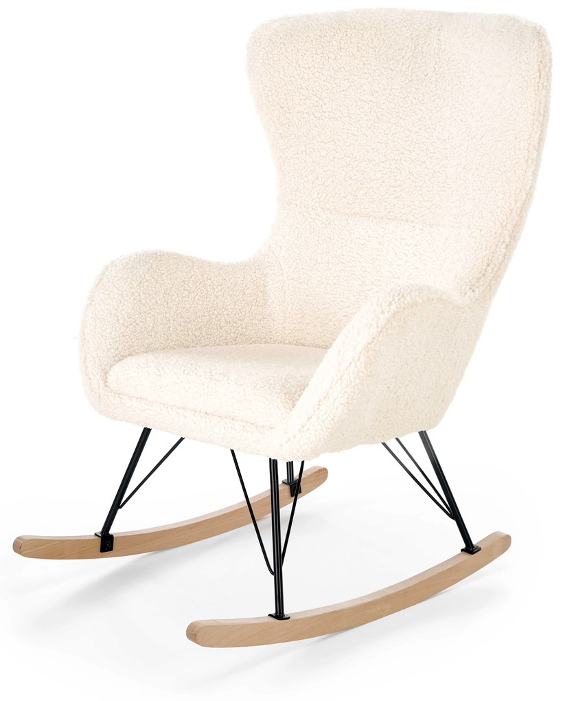 LIBERTO 2 leisure armchair cream / black / natural DIOMMI V-CH-LIBERTO_2-FOT-KREMOWY