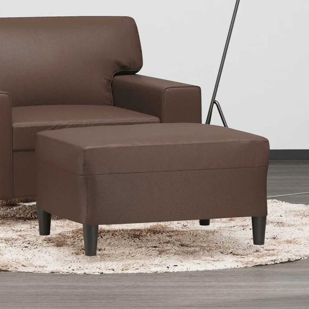 vidaXL Υποπόδιο Καφέ 70x55x41 εκ. από Συνθετικό Δέρμα