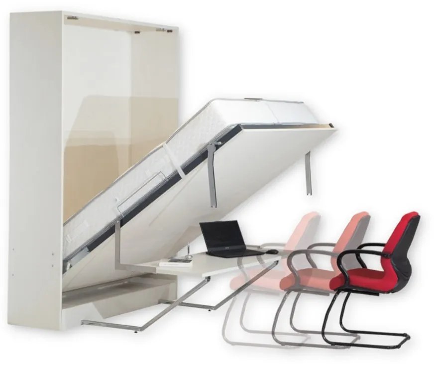 Κρεβάτι Tοίχου με Γραφείο Νο2 (Μηχανισμός και Τελάρο) - 140x200 - Premium