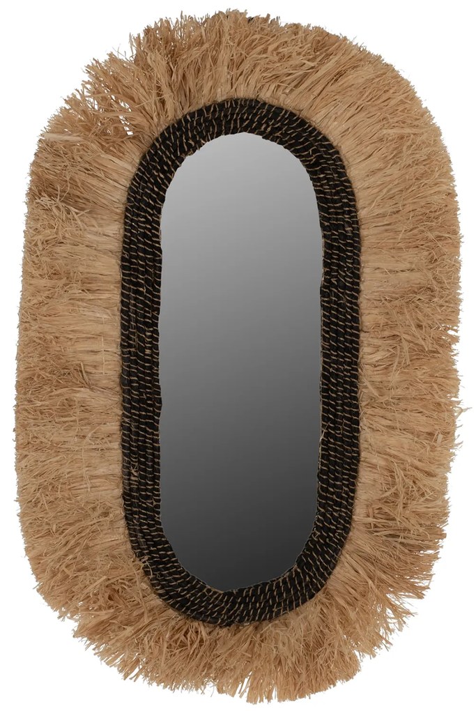 ΚΑΘΡΕΠΤΗΣ ΤΟΙΧΟΥ ΟΒΑΛ ΑΠΟ ΙΝΕΣ ΣΙΖΑΛ ΣΕ ΧΡΩΜΑ ΦΥΣΙΚΟ ΜΑΥΡΟ 55x4x90Yεκ.HM7745