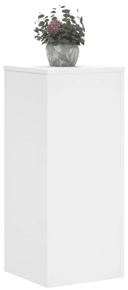 vidaXL Βάσεις Φυτών 2 τεμ. Λευκές 30x30x70 εκ. από Επεξεργασμένο Ξύλο