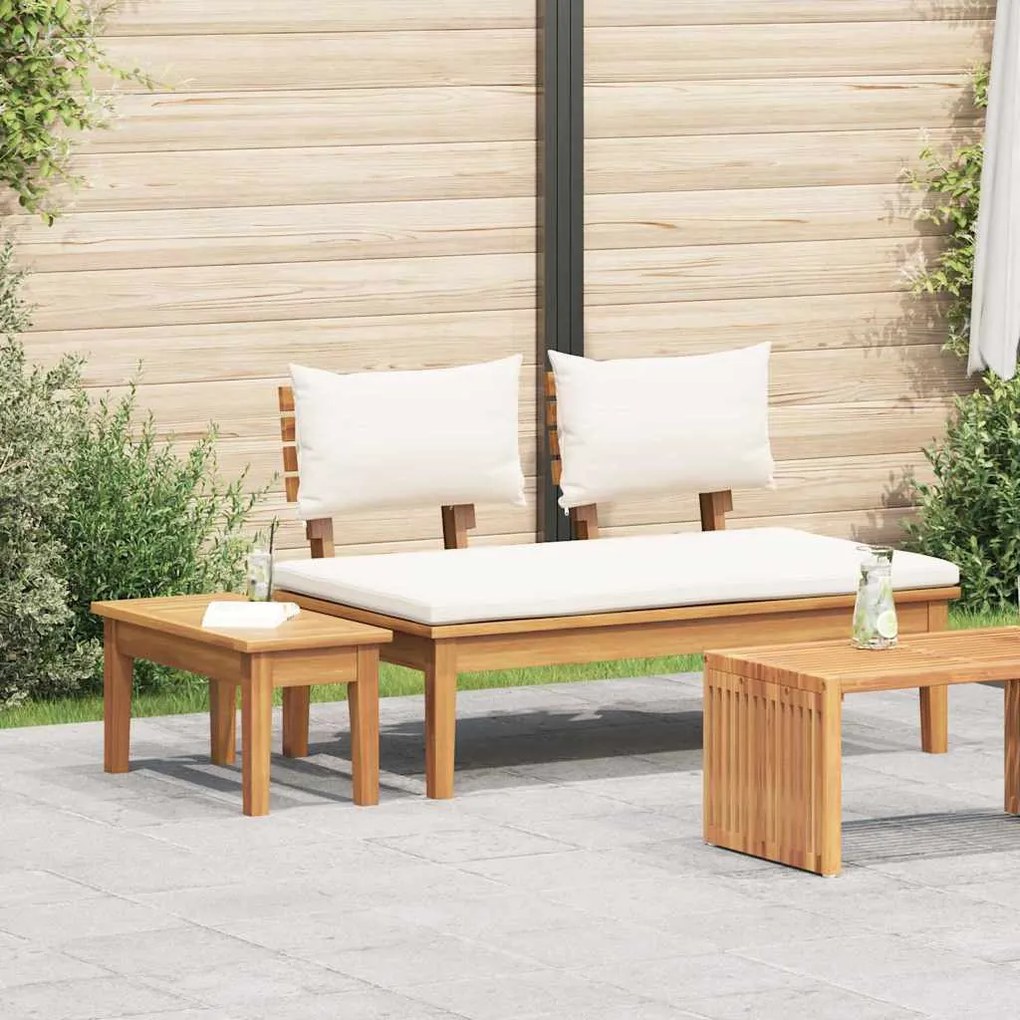 vidaXL Παγκάκι κήπου 2 pcs Καφέ Μασίφ ξύλο teak