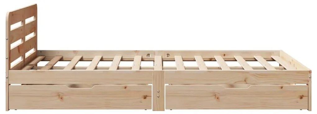 vidaXL Σκελετός Κρεβατιού Χωρίς Στρώμα 120x200 εκ Μασίφ Ξύλο Πεύκου