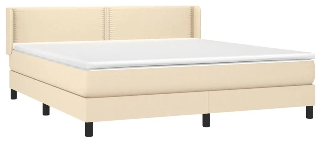 ΚΡΕΒΑΤΙ BOXSPRING ΜΕ ΣΤΡΩΜΑ ΚΡΕΜ 180X200 ΕΚ. ΥΦΑΣΜΑΤΙΝΟ 3129654