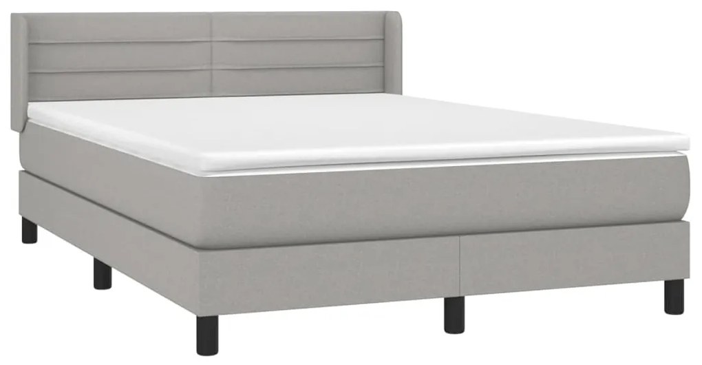 ΚΡΕΒΑΤΙ BOXSPRING ΜΕ ΣΤΡΩΜΑ ΑΝΟΙΧΤΟ ΓΚΡΙ 140X200 ΕΚ. ΥΦΑΣΜΑΤΙΝΟ 3129793