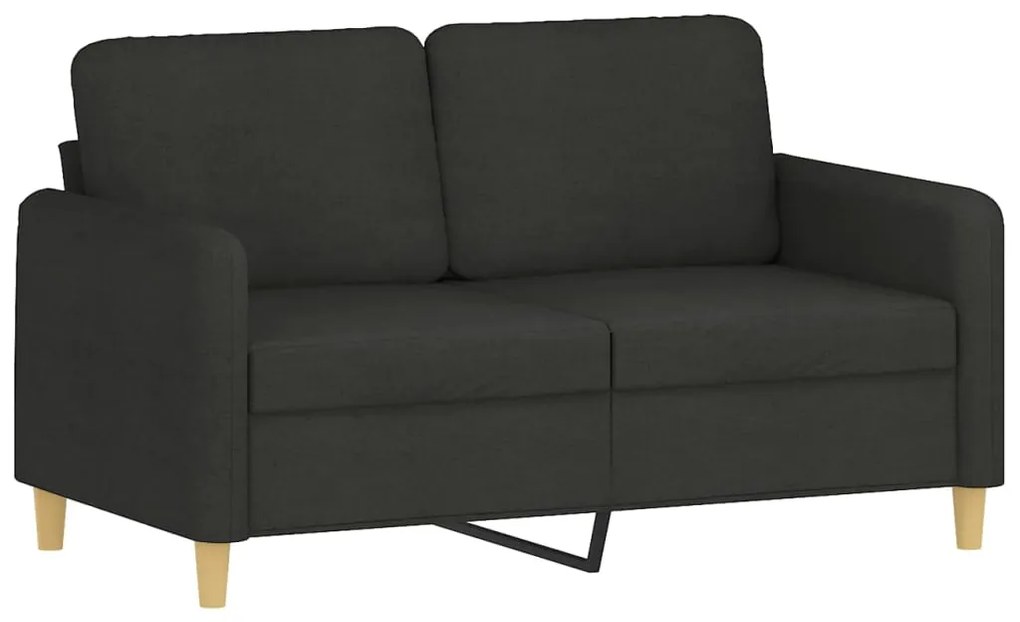 vidaXL Πολυθρόνες Σετ 3 Τεμ. Μαύρες από Ύφασμα Μικροϊνών με Μαξιλάρια