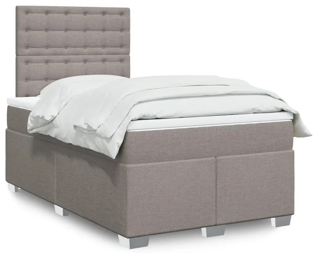 ΚΡΕΒΑΤΙ BOXSPRING ΜΕ ΣΤΡΩΜΑ TAUPE 120X190 ΕΚ. ΥΦΑΣΜΑΤΙΝΟ 3292745