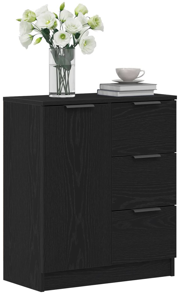 vidaXL Μαύρος Διπλωμένος Μπουφές 60x30x70 εκ. Κατασκευασμένος από Επεξεργασμένο Ξύλο