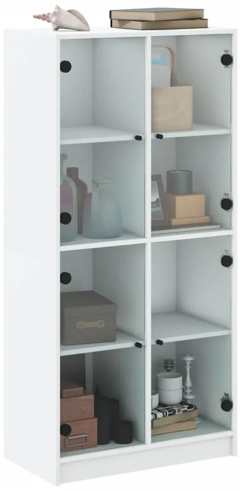 vidaXL Ντουλάπι με Πόρτες Λευκό 68x37x142 εκ. από Επεξεργασμένο Ξύλο