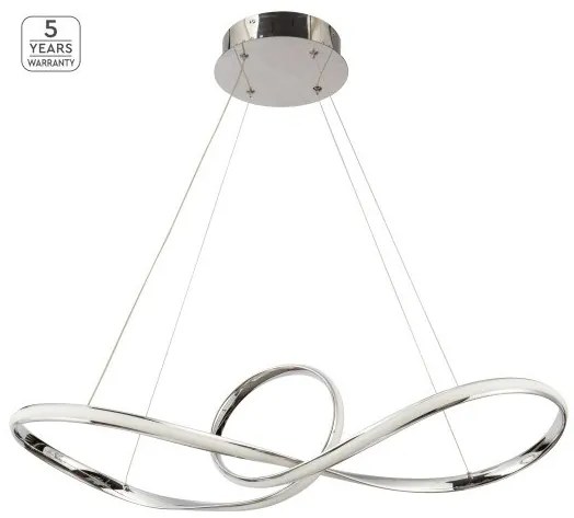 Κρεμαστό Φωτιστικό Οροφής LED 64W Χρώμιο Dimmable Malbera 77-8126 Homelighting-77-8126-Χρώμιο 77-8126