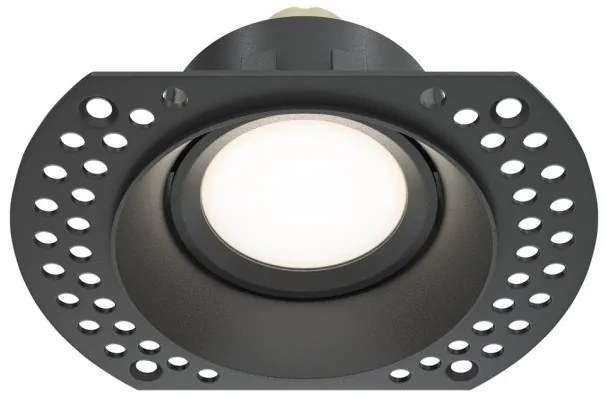 Χωνευτό Σποτ Φωτιστικό Οροφής 1xGU10 Οβάλ Downlight Dot Maytoni-DL042-01-RD-B-Μαύρο DL042-01-RD-B