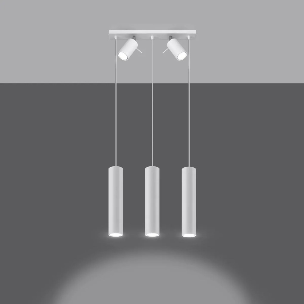 Sollux Κρεμαστό φωτιστικό Ring 5,ατσάλι,5xGU10/40w,λευκό