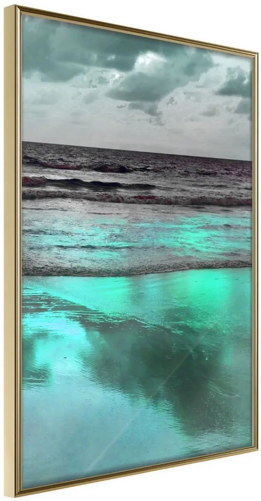 Αφίσα - Iridescent Sea - 20x30 - Χρυσό - Χωρίς πασπαρτού