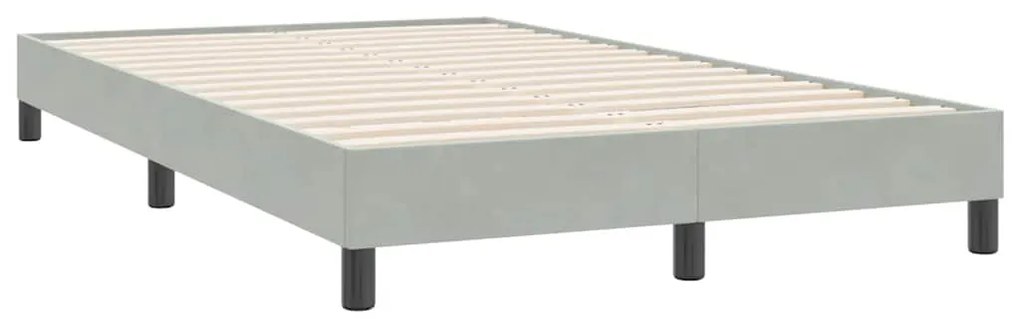 vidaXL Κρεβάτι Boxspring χωρίς Στρώμα Ανοιχτό Γκρι 120x220 εκ.