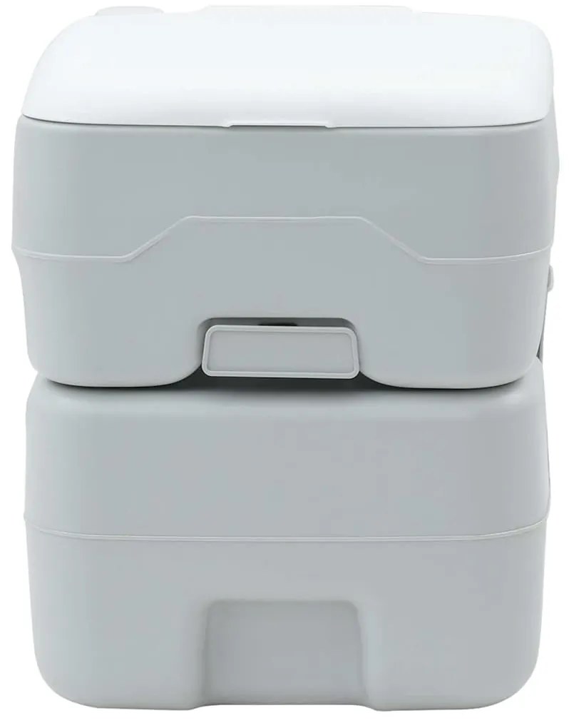 vidaXL Τουαλέτα Κάμπινγκ Γκρι και Λευκό 41,5 x 36,5 x 42 εκ.
