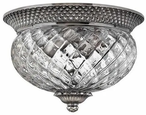 Πλαφονιέρα Φωτιστικό Οροφής 2xE27 Plantation Elstead Lighting-HK-PLANT-F-S-PL-Νίκελ Ματ HK-PLANT-F-S-PL