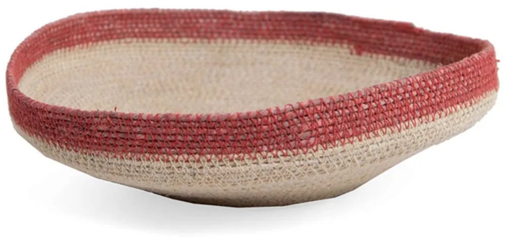 Πιατέλα Διακοσμητική Zapop 840019 32x32x10cm Natural-Red Soulworks Seagrass