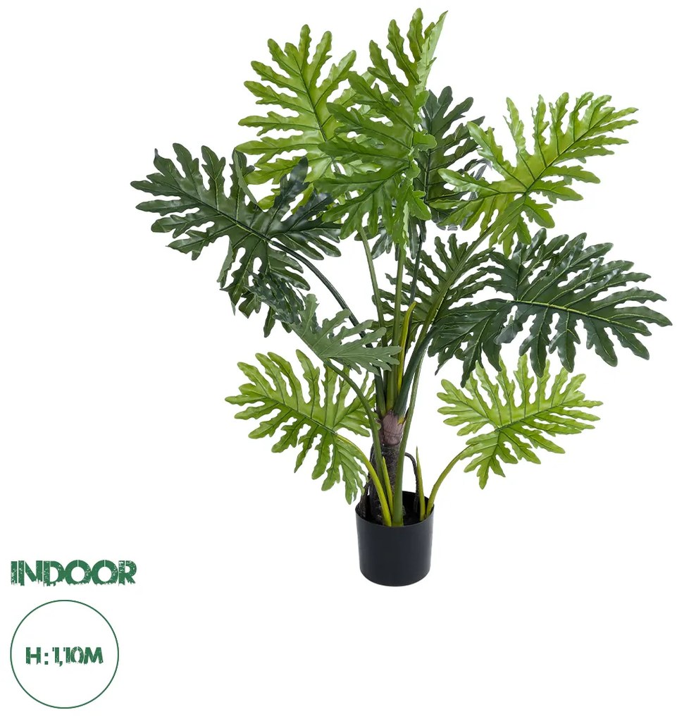 20686 GloboStar® Artificial Garden PHILODENDRON 20686 Τεχνητό Διακοσμητικό Φυτό Φυλλόδενδρο Υ110cm