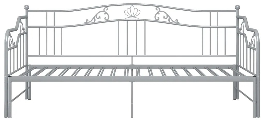 Πλαίσιο για Καναπέ - Κρεβάτι Γκρι 90 x 200 εκ. Μεταλλικό - Γκρι