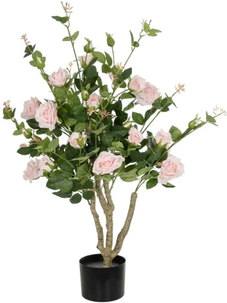 Τεχνητό Δέντρο Roses 21071 50x50x90cm Light Pink GloboStar Πολυαιθυλένιο,Ύφασμα
