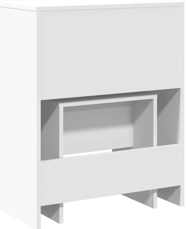 vidaXL Μπουντουάρ και Σκαμπό Λευκό 60 x 40 x 113,5 εκ.