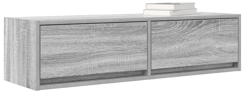 vidaXL Κονσόλα Τηλεόρασης Γκρι Σονομά 100x31x25,5 εκ Επεξεργασμένο Ξύλο