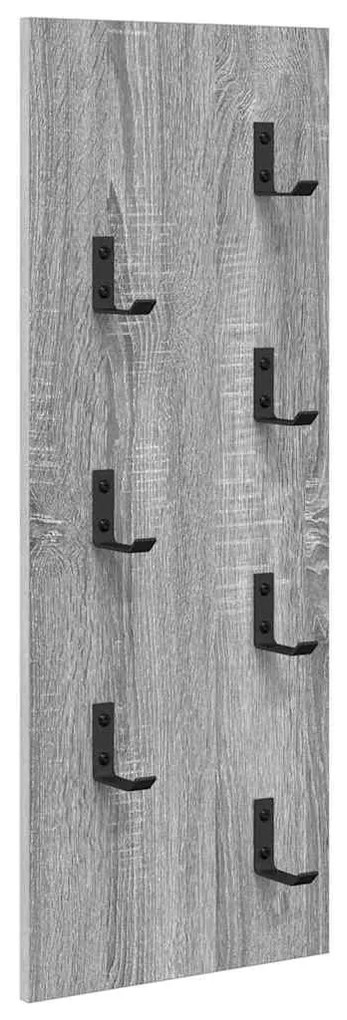 vidaXL Τοίχου Κρεμάστρα Επιτοίχιο Γκρίζο Σονομα 30 x 1,5 x 80 εκ.