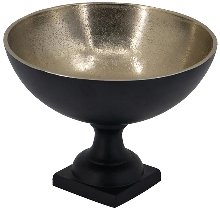 Artekko Zyra Μαύρο Διακοσμητικό Μεταλλικό Μπολ με Χρυσό (25x25x19)cm Artekko 49899
