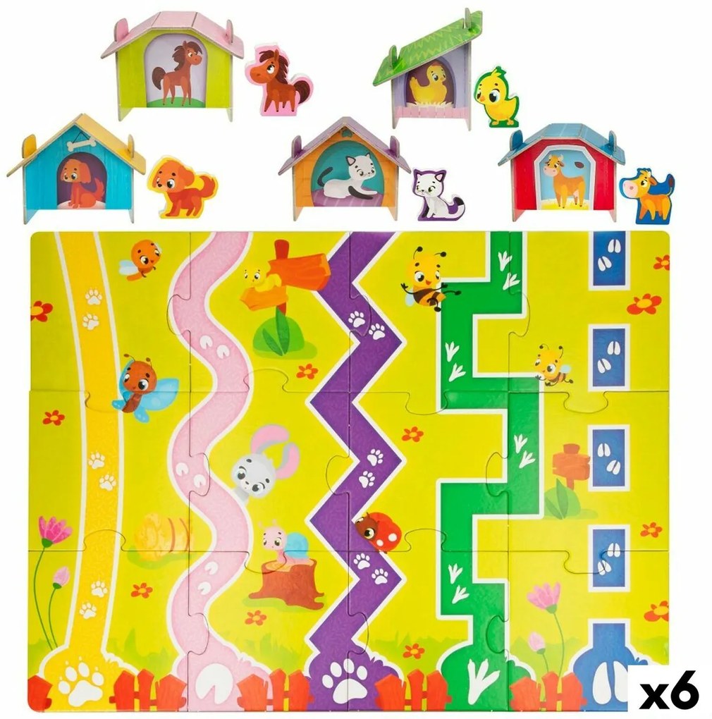 Παιδικό παζλ Lisciani Giochi 48 x 1 x 36 cm Φάρμα 12 Τεμάχια 27 Τεμάχια (x6)