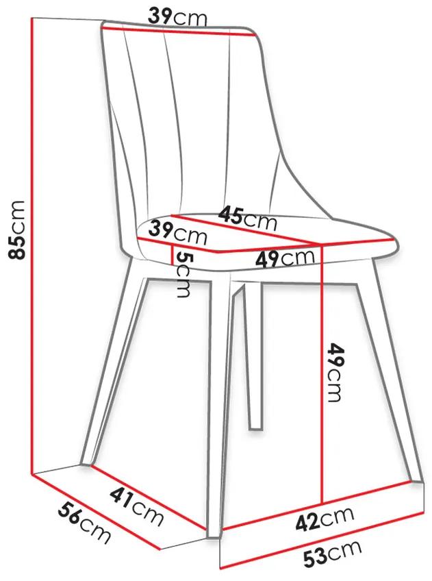 Καρέκλα Racine 114, 85x53x56cm, 6 kg, Ταπισερί, Ξύλινα, Πλαστικοποιημένη μοριοσανίδα, Ξύλο: Οξιά | Epipla1.gr