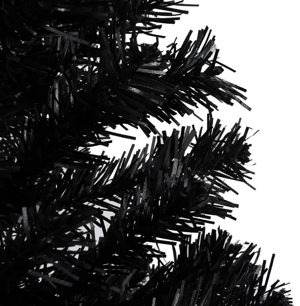 vidaXL Χριστουγεν. Δέντρο Προφωτισμένο Τεχνητό Μπάλες Μαύρο 240εκ