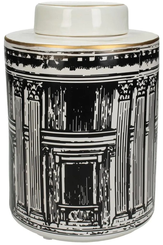 Βάζο ArteLibre Με Οίκισμα Μαύρο Κεραμικό 16x16x23cm-05152437