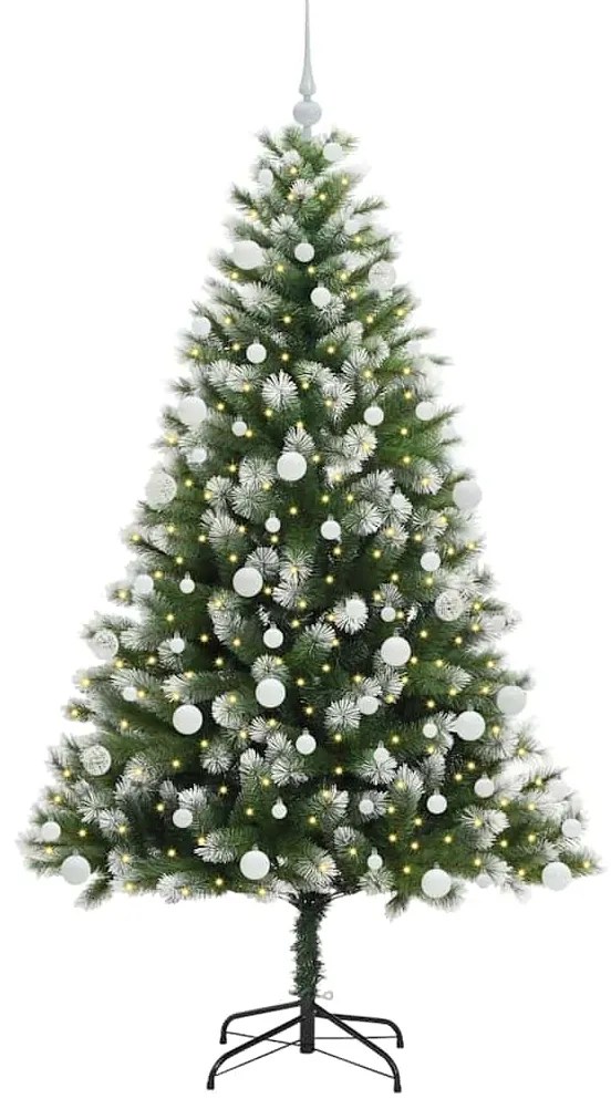 vidaXL Τεχνητό Δέντρο Χριστουγέννων με μέρη που αναδιπλώνονται και χιονάκι