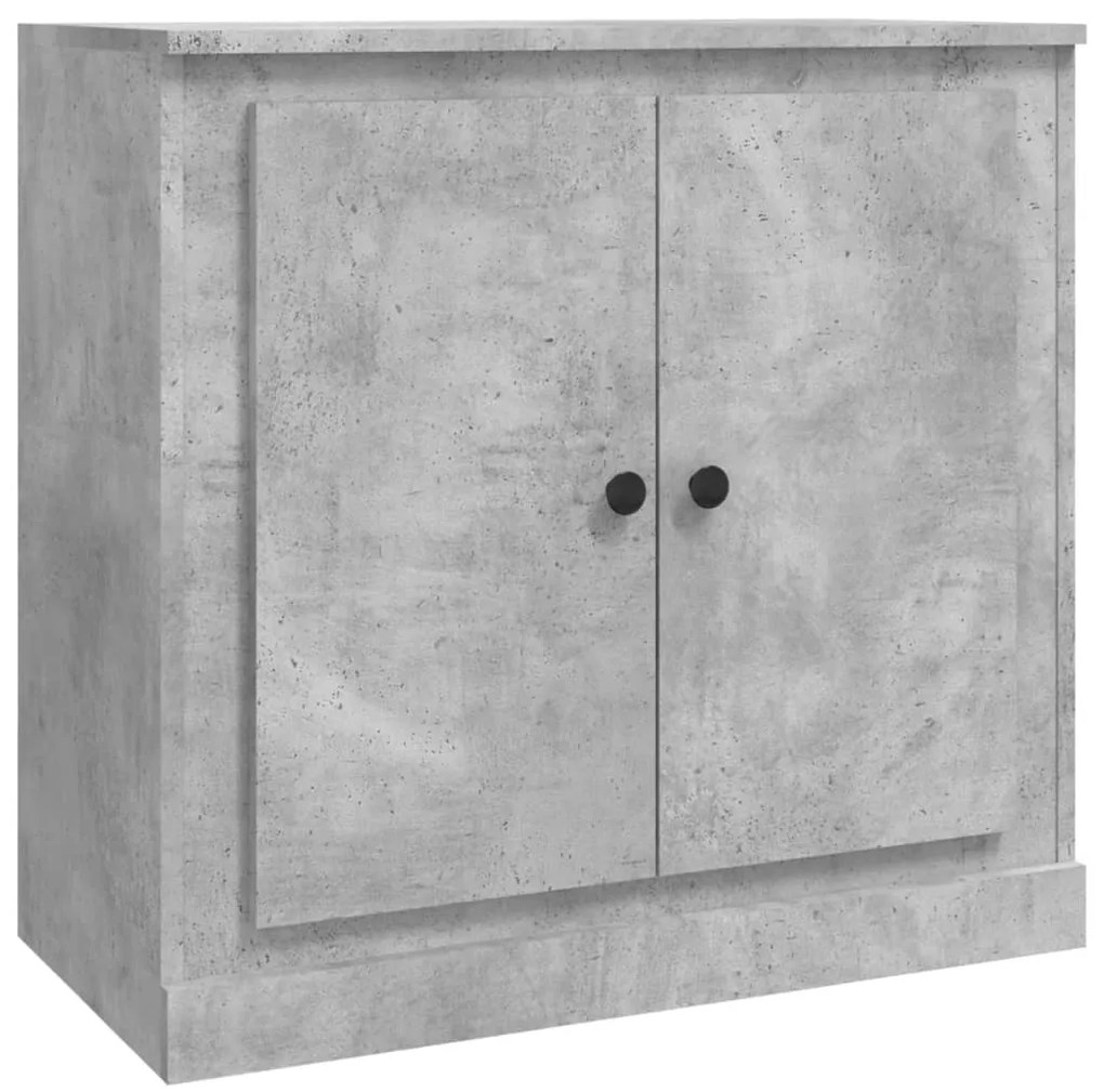vidaXL Ντουλάπια 3 τεμ. Γκρι Σκυροδέματος Επεξεργ. Ξύλο