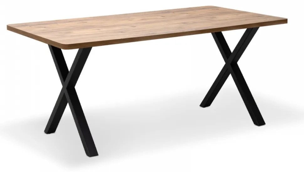 Τραπέζι &quot;MOERA&quot; από MDF/μέταλλο σε χρώμα ακακία/μαύρο 140x80x75