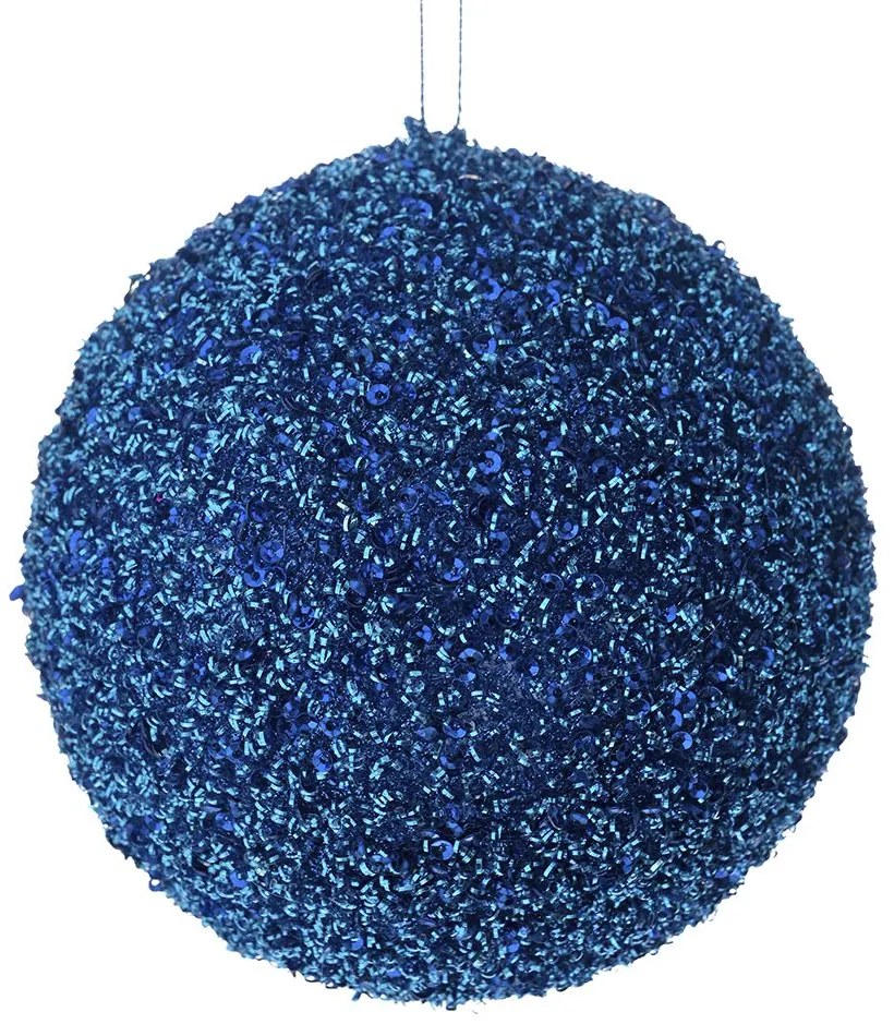 Χριστουγεννιάτικη Μπάλα Polyfoam Μπλε Glitter 15εκ. iliadis 83537