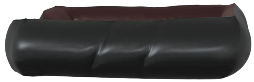 vidaXL Κρεβάτι Σκύλου Μαύρο και Καφέ 120 x 100 x 27 εκ Συνθετικό Δέρμα