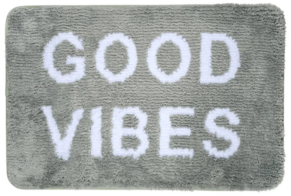 Estia 02-28565 Πατάκι Μπάνιου Microfiber Good Vibes Μεντα 40x60εκ.