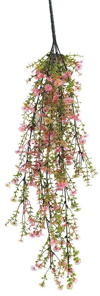 Κρεμαστό Φυτό Cuba 011P Daisy 75cm Green-Pink NewPlan Πλαστικό